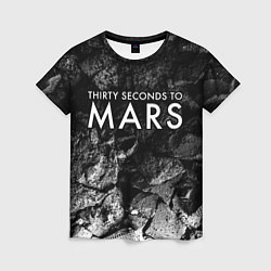 Футболка женская Thirty Seconds to Mars black graphite, цвет: 3D-принт