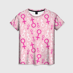 Футболка женская Гендерный женский знак венеры, цвет: 3D-принт