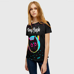 Футболка женская Deep Purple - rock star cat, цвет: 3D-принт — фото 2
