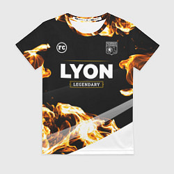 Футболка женская Lyon legendary sport fire, цвет: 3D-принт