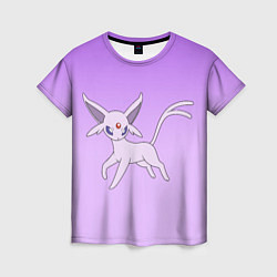 Футболка женская Espeon Pokemon - розовая кошка покемон, цвет: 3D-принт