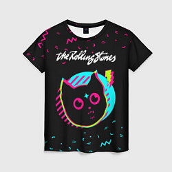 Футболка женская Rolling Stones - rock star cat, цвет: 3D-принт