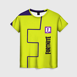 Футболка женская Fortnite logo yellow game, цвет: 3D-принт
