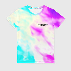 Женская футболка Trapt текстура градиент неоновые краски