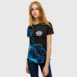 Футболка женская Five Finger Death Punch sound wave, цвет: 3D-принт — фото 2
