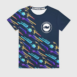 Футболка женская Brighton градиентные мячи, цвет: 3D-принт