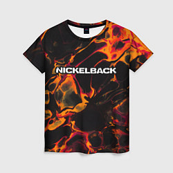 Футболка женская Nickelback red lava, цвет: 3D-принт