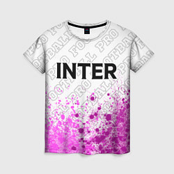 Женская футболка Inter pro football посередине