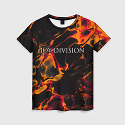 Женская футболка Joy Division red lava