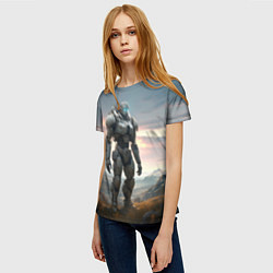 Футболка женская Разведывательный андроид, цвет: 3D-принт — фото 2