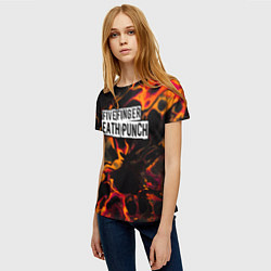 Футболка женская Five Finger Death Punch red lava, цвет: 3D-принт — фото 2