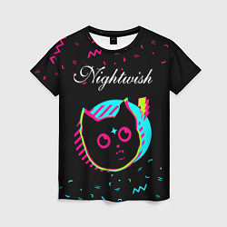 Футболка женская Nightwish - rock star cat, цвет: 3D-принт