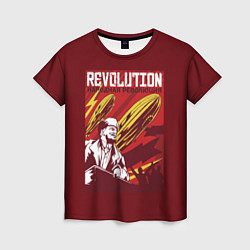 Футболка женская Народная революция с Лениным, цвет: 3D-принт
