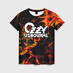 Футболка женская Ozzy Osbourne red lava, цвет: 3D-принт