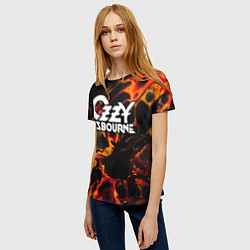 Футболка женская Ozzy Osbourne red lava, цвет: 3D-принт — фото 2