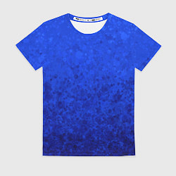 Женская футболка Ультрамарин синий абстрактный