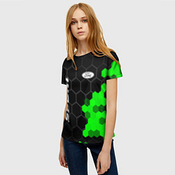 Футболка женская Ford green sport hexagon, цвет: 3D-принт — фото 2