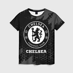 Футболка женская Chelsea sport на темном фоне, цвет: 3D-принт
