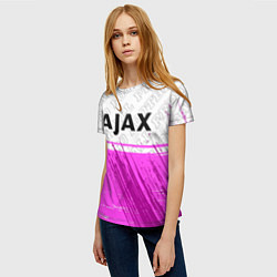 Футболка женская Ajax pro football посередине, цвет: 3D-принт — фото 2