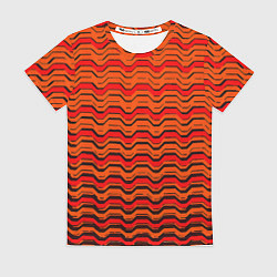 Женская футболка Красные линии и чёрные полосы