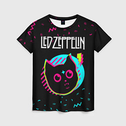 Футболка женская Led Zeppelin - rock star cat, цвет: 3D-принт