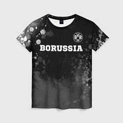 Футболка женская Borussia sport на темном фоне посередине, цвет: 3D-принт