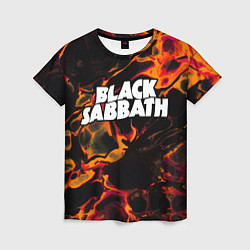 Футболка женская Black Sabbath red lava, цвет: 3D-принт