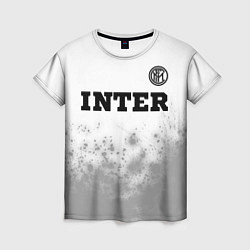 Женская футболка Inter sport на светлом фоне посередине