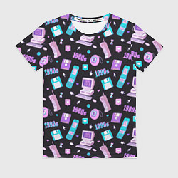 Женская футболка Game over 1980 1990