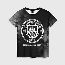 Футболка женская Manchester City sport на темном фоне, цвет: 3D-принт