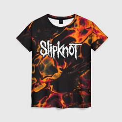 Футболка женская Slipknot red lava, цвет: 3D-принт