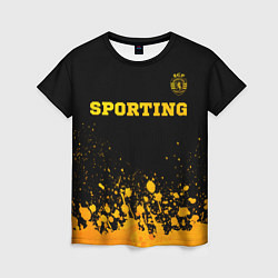 Футболка женская Sporting - gold gradient посередине, цвет: 3D-принт