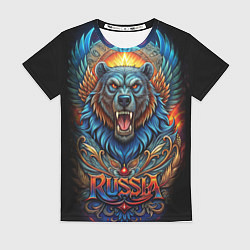 Футболка женская Суровый русский медведь, цвет: 3D-принт