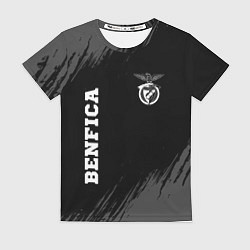 Футболка женская Benfica sport на темном фоне вертикально, цвет: 3D-принт