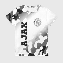 Футболка женская Ajax sport на светлом фоне вертикально, цвет: 3D-принт