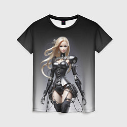Футболка женская Cyber Barbie - fantasy cyberpunk ai art, цвет: 3D-принт