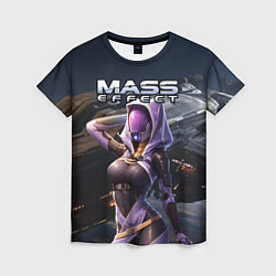 Футболка женская Mass Effect ТалиЗора и космический корабль, цвет: 3D-принт