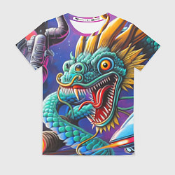 Футболка женская Фантастическая космическая композиция с драконом -, цвет: 3D-принт