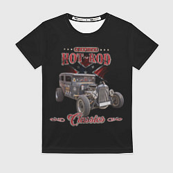 Футболка женская Классический хот-род в rat стиле, цвет: 3D-принт