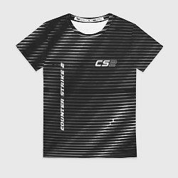 Футболка женская Counter Strike 2 metal game lines, цвет: 3D-принт