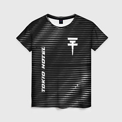 Футболка женская Tokio Hotel metal rock lines, цвет: 3D-принт