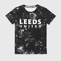 Футболка женская Leeds United black ice, цвет: 3D-принт