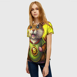 Футболка женская Крипто-хомяк, цвет: 3D-принт — фото 2