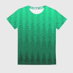 Женская футболка Зелёный абстрактный градиент
