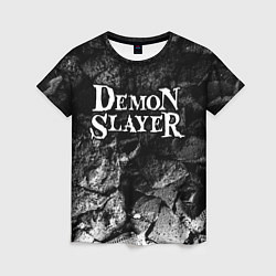 Футболка женская Demon Slayer black graphite, цвет: 3D-принт