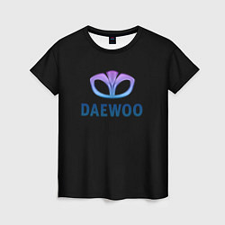 Футболка женская Daewoo logo neon, цвет: 3D-принт