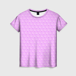Футболка женская Розовый паттерн розовые бантики, цвет: 3D-принт