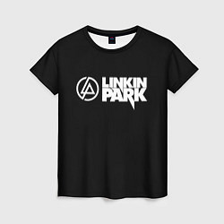 Футболка женская Linkin park logo rock music, цвет: 3D-принт