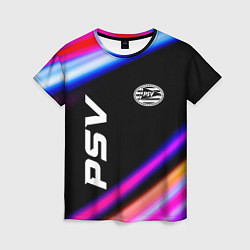 Футболка женская PSV speed game lights, цвет: 3D-принт