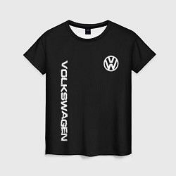 Футболка женская Volkswagen logo white, цвет: 3D-принт